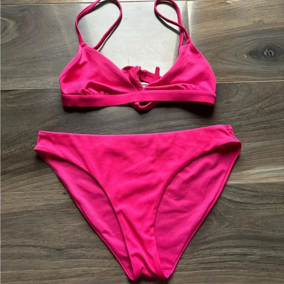 Primark | Hot Pink 2 Piece Bikini Set | Size 6 - Picture 1 of 4